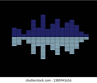 Sound wave equalizer vector design - Vector
