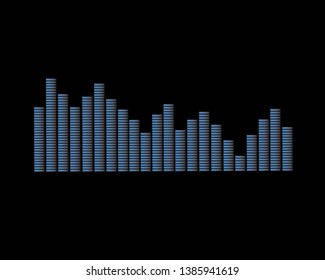 Sound wave equalizer vector design - Vector
