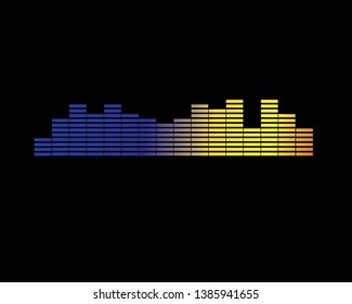 Sound wave equalizer vector design - Vector
