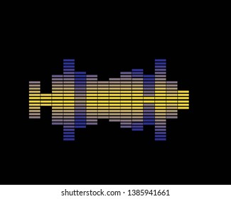 Sound wave equalizer vector design - Vector
