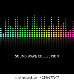 Sound wave equalizer vector design. Vector illustration on a dark background