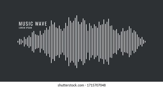 Sound wave equalizer. Vector illustration on light background