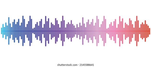 Ecualizador de ondas sonoras. Ilustración vectorial.
