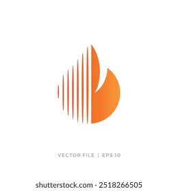 Logo für Schallwellen und Feuer