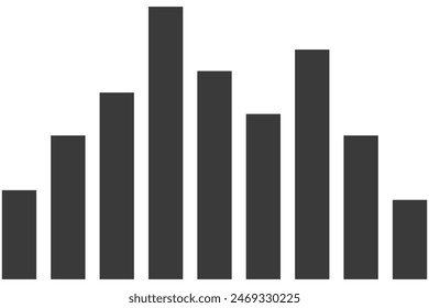 Sound wave flat illustration isolated on white background.