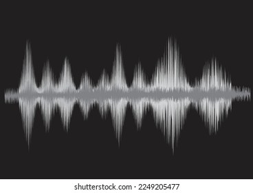 sound wave form on black background