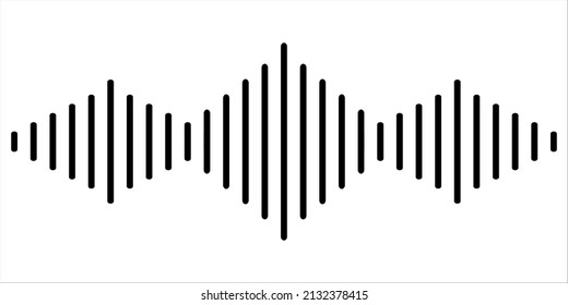 Sound wave frequency icon beat music rhythm for turnip