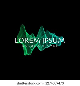sound wave gradient abstract logo