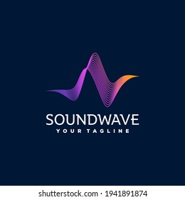 sound wave gradient logo design