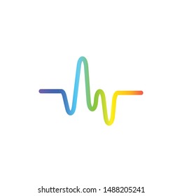 Sound wave graphic design template vector isolated illustration