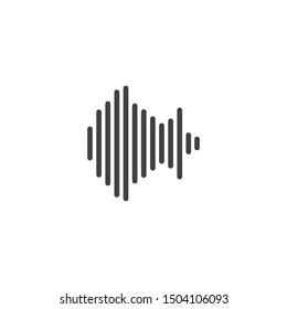 Plantilla de diseño gráfico de ondas sonoras ilustración vectorial aislada