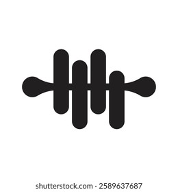 sound wave graphic logo template icon