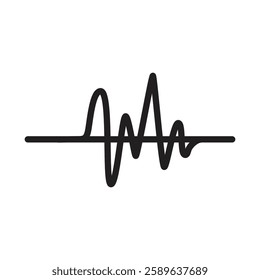 sound wave graphic logo template icon