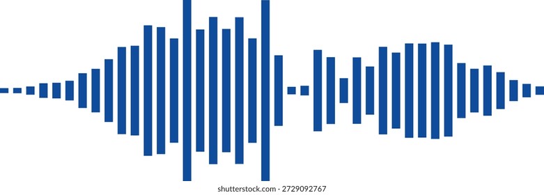Sound wave graphic representation of audio signal processing and music visualization