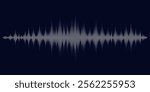 Sound wave graphic symbol, abstract digital music equalizer. Speaking sound wave illustration, digital frequency voice visualization.