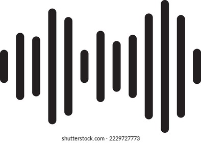 sound wave icon. Analog and digital audio signal. Music equalizer. Interference voice recording. Sound wave illustration. Voice sound assistant. music player, voice, dictaphone