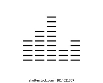 Sound wave icon. Audio signal icon design isolated on white background. Simple illustration of sound wave icon isolated on white background
