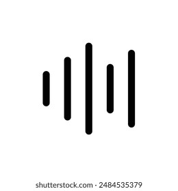 Sound Wave Icon for Audio Technology, Music Production, and Sound Engineering Graphics