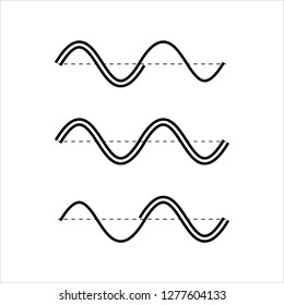 Sound Wave Icon, Audio Wave Icon, Vector Art Illustration