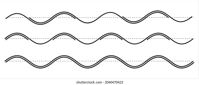 Sound Wave Icon, Audio Wave Icon, Vector Art Illustration