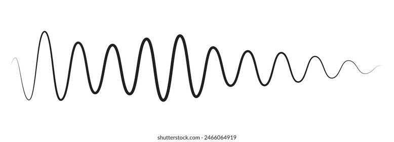 Sound wave icon black and white color vector file eps 10