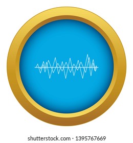 Sound wave icon blue vector isolated on white background for any design