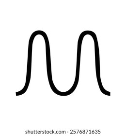 Sound Wave Icon. Digital Illustration of Sound Waves. Audio Wave. Music waves. Bar beats, frequency patterns. Sound movement, spectrum, equalizer waves.