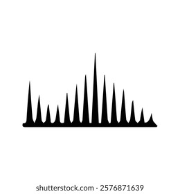 Sound Wave Icon. Digital Illustration of Sound Waves. Audio Wave. Music waves. Bar beats, frequency patterns. Sound movement, spectrum, equalizer waves.