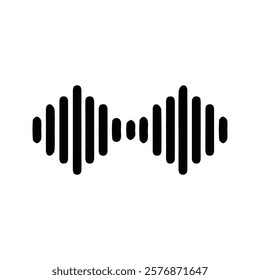 Sound Wave Icon. Digital Illustration of Sound Waves. Audio Wave. Music waves. Bar beats, frequency patterns. Sound movement, spectrum, equalizer waves.