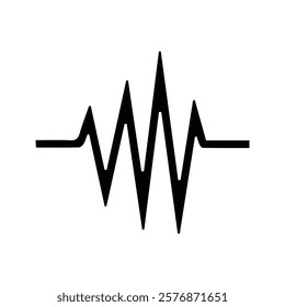 Sound Wave Icon. Digital Illustration of Sound Waves. Audio Wave. Music waves. Bar beats, frequency patterns. Sound movement, spectrum, equalizer waves.