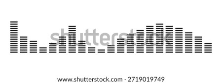 Sound wave icon in fill and three stroke sizes .Vector Illustration .EPS 10 .