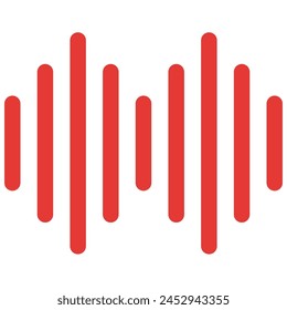 sound wave icon with flat style