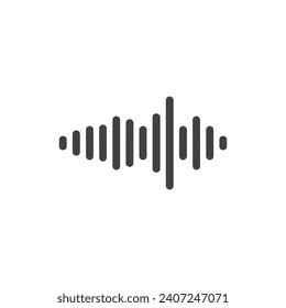 Diseño vectorial plano de icono de onda sonora