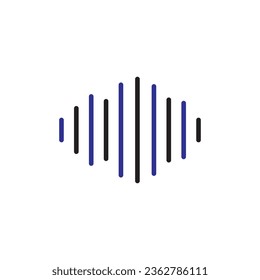 sound wave icon ilustration logo template vector
