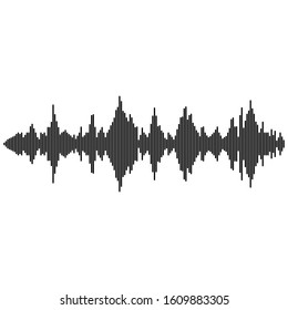 Sound wave icon isolated on white background. Vector illustration. EPS 10