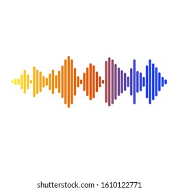 Sound wave icon isolated on white background. Vector illustration. EPS 10