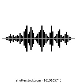 Sound wave icon isolated on white background. Vector illustration. EPS 10