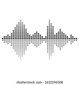 Sound wave icon isolated on white background. Vector illustration. EPS 10