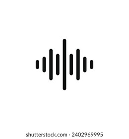 Sound wave icon isolated on white background