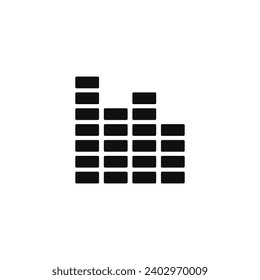 Sound wave icon isolated on white background