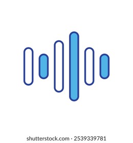 Sound Wave icon isolated on a white background. Vector illustration.