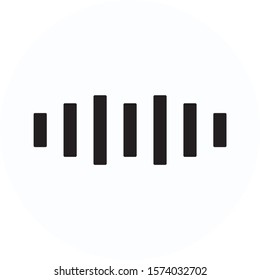 Sound Wave icon, line digital audio signal symbol vector design. Great for mobile app, web design, banner, infographic, etc