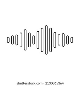 Sound wave icon in line style