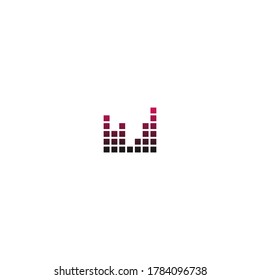 Ilustración vectorial del logotipo de la onda de sonido