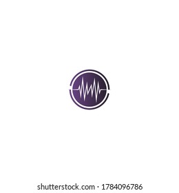 Ilustración vectorial del logotipo de la onda de sonido