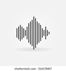 Sound Wave Icon Or Logo - Vector Simple Audio Symbol