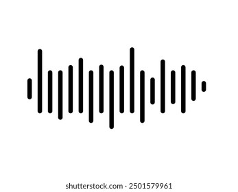 Sound wave icon, Modern sound equalizer, Volume level symbol, Music frequency for music app. Vector illustration