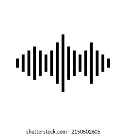 Sound wave icon. Music wave sign