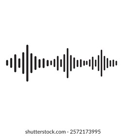 Sound wave icon. Music wave sign.