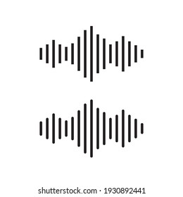 Sound wave icon on white background